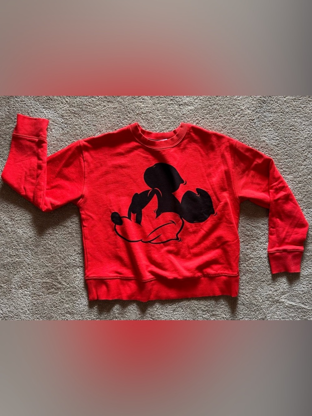 ZARA Red Black ©Disney Mickey Mouse® Sweatshirt - size S
